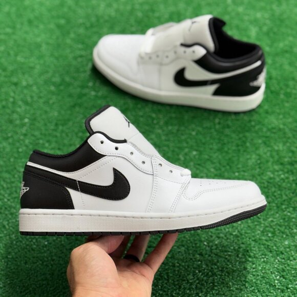 Nike Air Jordan 1 Low White Mens Casual Shoes 553558-132 VNDS Sz 9 - Picture 1 of 7